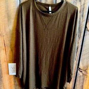 Wishlist Tan Flowy Oversized Shirt- NWT